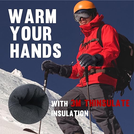HANDLANDY Beheizte Handschuhe für Männer und Frauen, wiederaufladbar, wasserdicht, H802