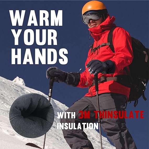 HANDLANDY gants chauffants pour hommes femmes rechargeables imperméables H802