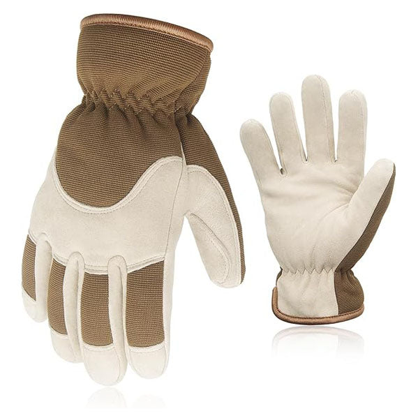 HANDLANDY Insulated Wear-Resistant Leather Work Gloves 12108