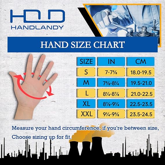 HANDLANDY Waterproof Work Gloves Cold Weather Insulated Freezer 11154