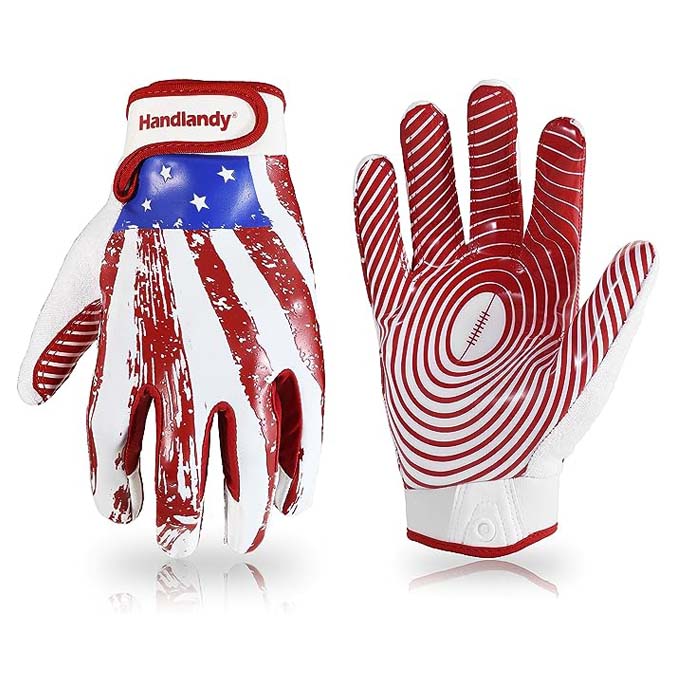 HANDLANDY – gants de Football avec poignée en Silicone, récepteur de drapeau pour enfants S745