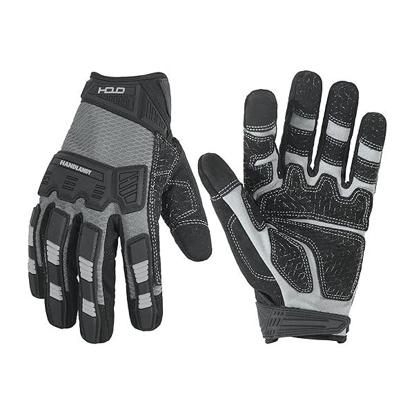 HANDLANDY Heavy-Duty Work Gloves For Men – TPR Impact Protection, Touchscreen Compatible, Non-Slip Breathable Mechanics Gloves
