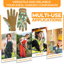 HANDLANDY Gardening Gloves for Women, Breathable Ladies Leather Garden Yard Gloves Best Gift for Gardeners 6298/5191/5216