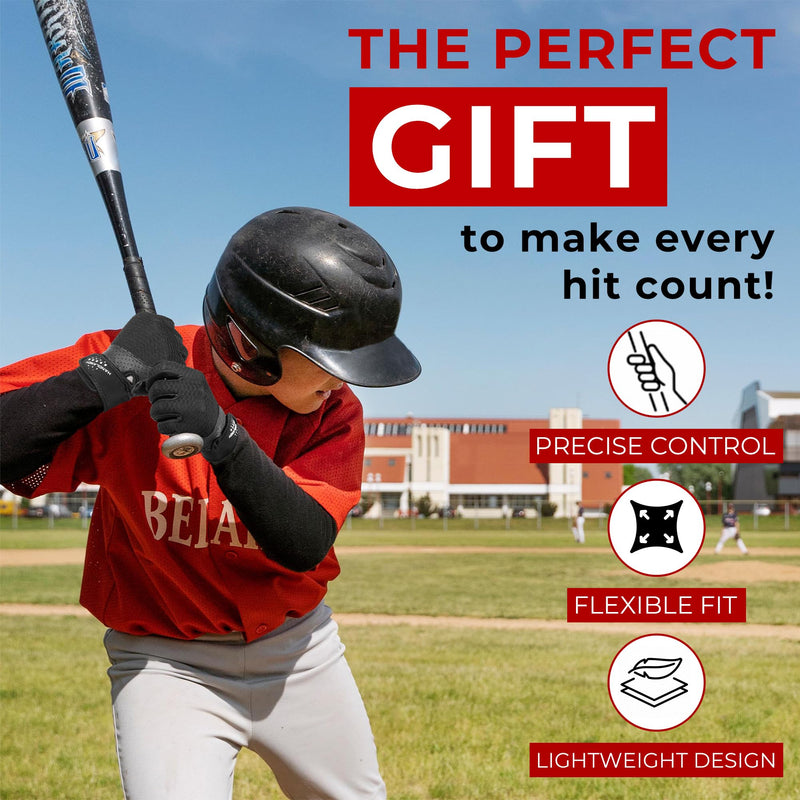 Baseball Batting Gloves for Adult Youth, Grip Breathable Softball Batting Gloves Fit Men Kids Boys Girls S816/S817