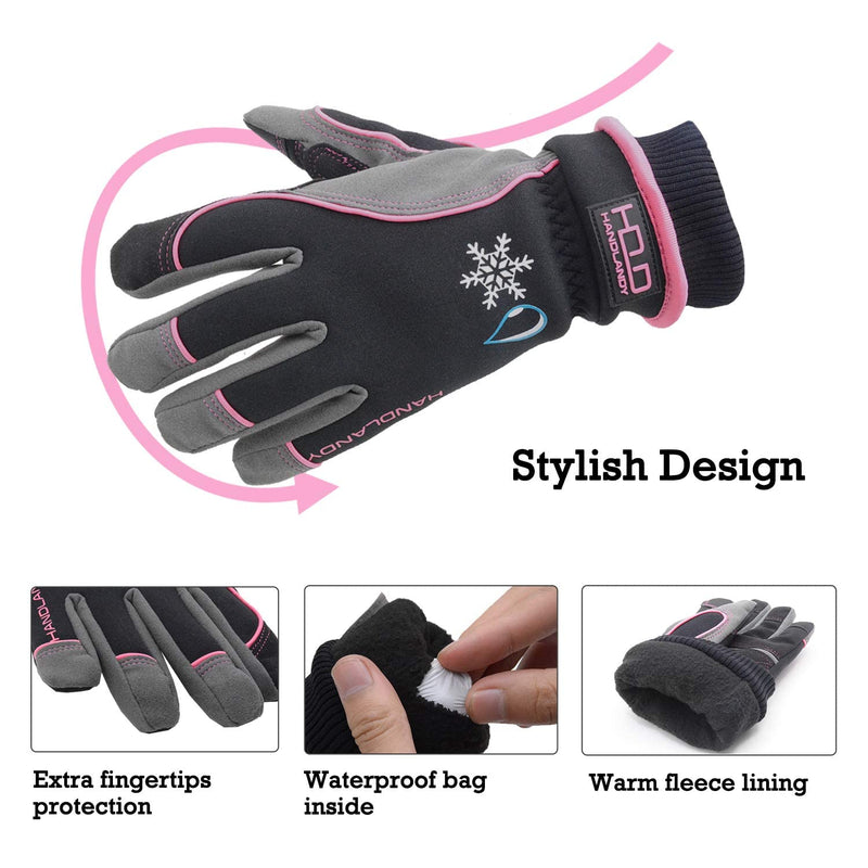 fleece handschuhe wasserdicht Handandy Damen Winter warme Handschuhe wasserdicht Ski Snowboard 8015P