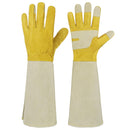 HANDLANDY Rose Pruning Gardening Gloves for Men Women, Thorn Proof Forearm Protection Leather Garden Gloves 5197（100Pairs）
