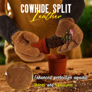 HANDLANDY Long Gardening Gloves for Men & Women, Cowhide Leather Rose Pruning Gloves, Breathable Thorn Proof Gauntlet Gloves 5187/5210