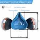 HANDLANDY Half Face Cover Set,Reusable Respirator Mask with A1P2 Filters for Cleaning,Painting,Resin,Fumes