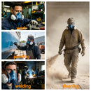 HANDLANDY Half Face Cover Set,Reusable Respirator Mask with A1P2 Filters for Cleaning,Painting,Resin,Fumes