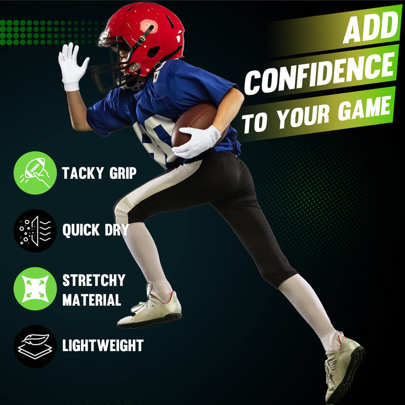 HANDLANDY Youth Football Gloves, Kids Sticky Receiver Gloves,Super Grip Football Glove Best Gift for Boys,Girls S805/S806