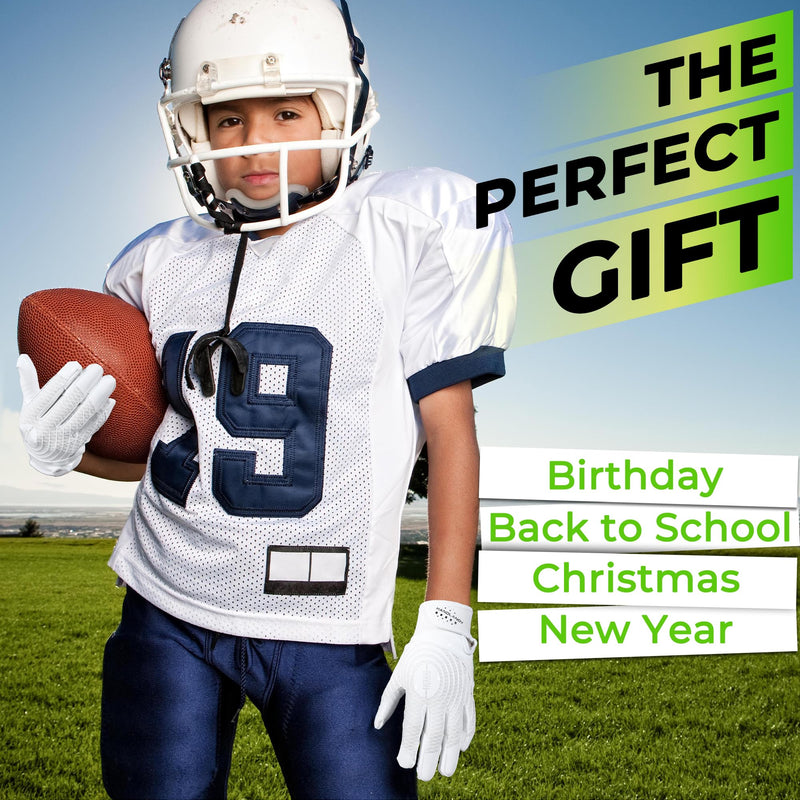 HANDLANDY Youth Football Gloves, Kids Sticky Receiver Gloves,Super Grip Football Glove Best Gift for Boys,Girls S805/S806
