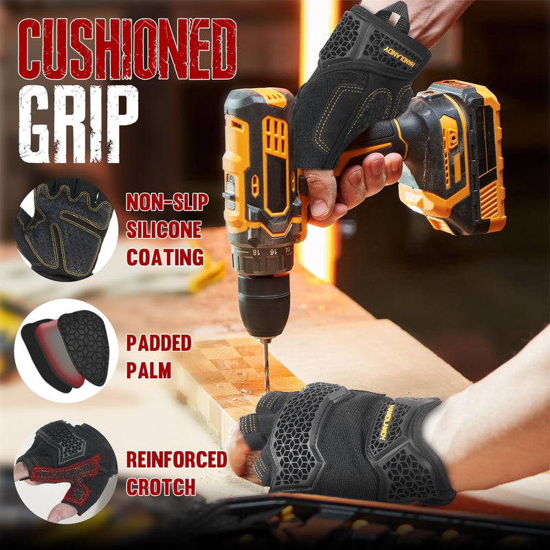 HANDLANDY Tactical Men's Gloves, Airsoft Shooting Gloves 6313/6315