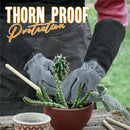 HANDLANDY Long Gardening Gloves for Men & Women, Cowhide Leather Rose Pruning Gloves, Breathable Thorn Proof Gauntlet Gloves 5187/5210