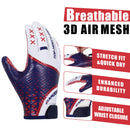 outh Football Gloves, Kids Receiver Gloves with Sticky Grip, Flag Football Glove, Best Gift for Boys Girls GP759