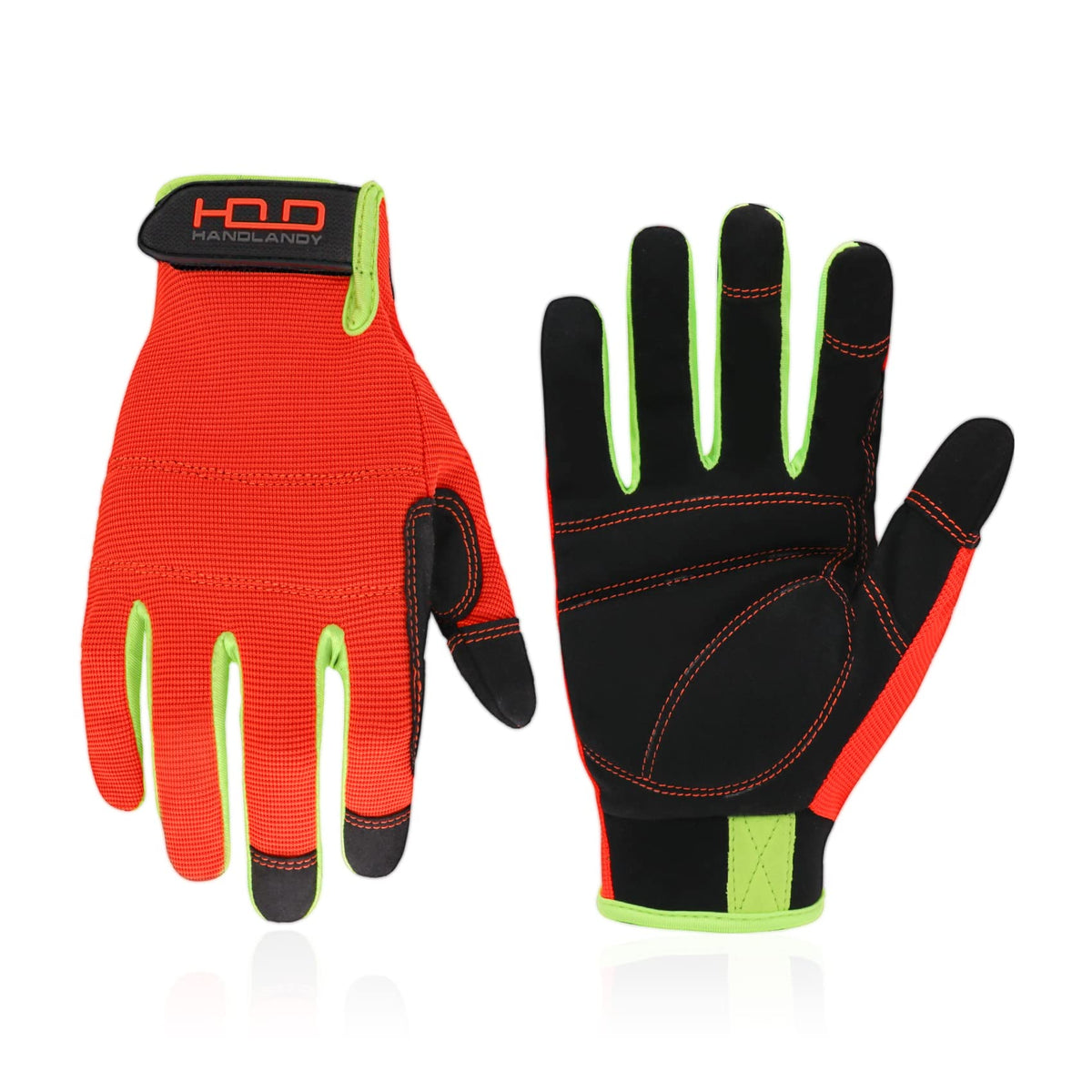 HANDLANDY Heren werkhandschoenen aanraakscherm, synthetisch lederen utiliteitstuinhandschoenen, flexibele ademende spandex achterkant - gewatteerde knokkels & palm (L, grijs-6 paar HANDLANDY Heren werkhandschoenen aanraakscherm, synthetisch lederen utiliteitstuinhandschoenen, flexibele ademende spandex achterkant - gewatteerde knokkels & palm (L, grijs-6 paar