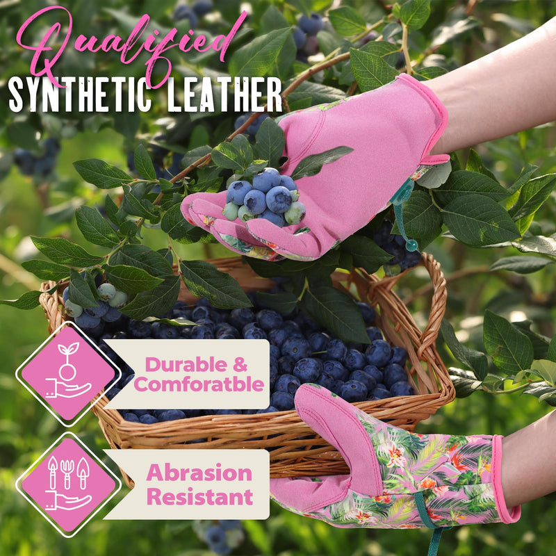 handlandy gardening gloves HLDD HANDLANDY Gardening Gloves for Women, Breathable Ladies Leather G
