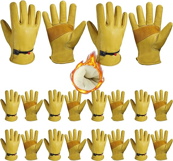 Gants de travail en cuir Handlandy hiver Rigger Driver jardinage 12110