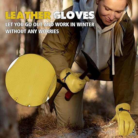 Handandy Leder-Arbeitshandschuhe Winter Rigger Driver Gardening 12110