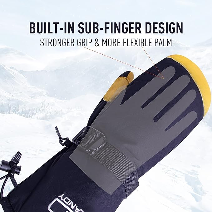 Handlandy Wholesale Men Women Ski Gloves Waterproof Windproof H7012
