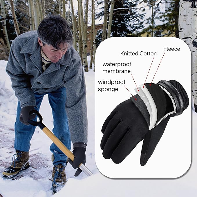 thermo handschuhe skifahren HANDLANDY Winter-Thermohandschuhe zum Fahren, Radfahren, Skifahren, Outdoor, 8031