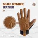 Handlandy Leather Work Gloves Utility Safety Driver Cowhide Palm 6169