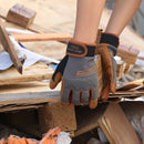 Handlandy Leather Work Gloves Utility Safety Driver Cowhide Palm 6169