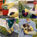 HANDLANDY Rose Pruning Gloves for Men & Women, Thorn Proof Long Garden Gloves, Gardening Gifts for Gardeners - goatskin, 5197/5195/5190