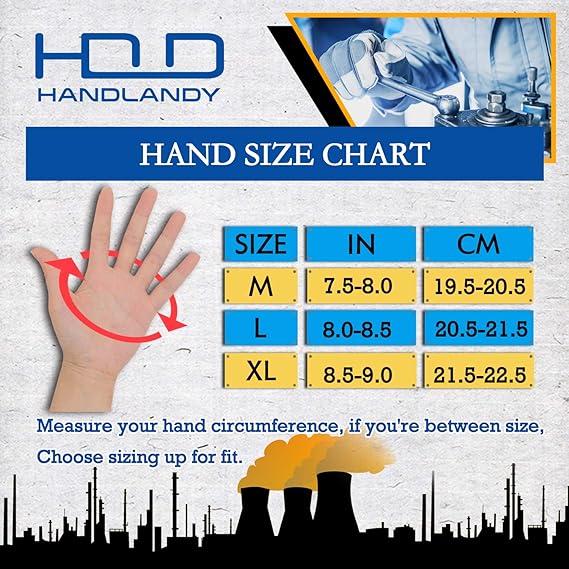 HANDLANDY Tactical Gloves Touchscreen Utility Mechanics Grip 6253