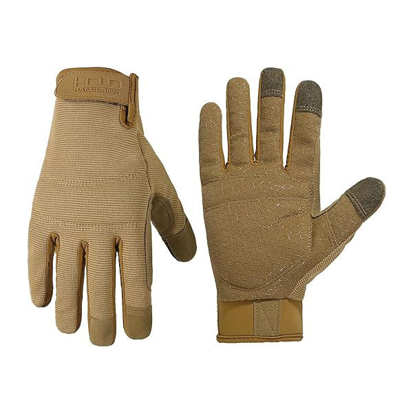 Handlandy Mens Work Gloves Anti Vibration Synthetic Leather Palm 5972