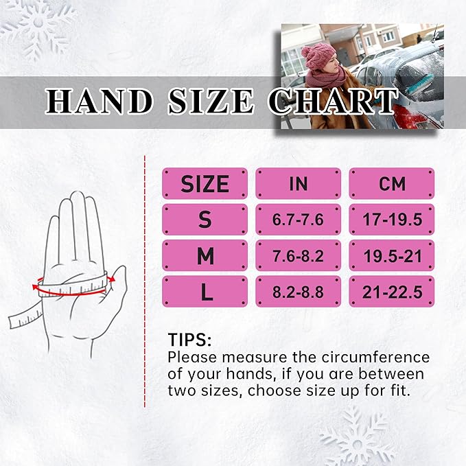 HANDLANDY Womens Insulated Thermal Working Gloves Touchscreen 8027