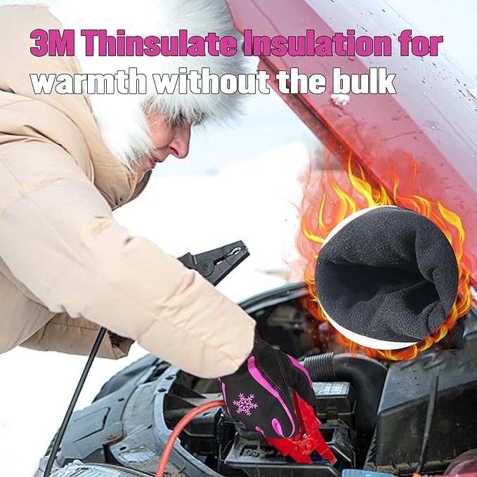 HANDLANDY Womens Insulated Thermal Working Gloves Touchscreen 8027