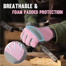 HANDLANDY Womens Work Gloves Safety Moving Utility Yard Pink 6035GP