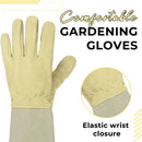 HANDLANDY Rose Pruning Gloves for Men & Women, Thorn Proof Long Garden Gloves, Gardening Gifts for Gardeners - goatskin, 5197/5195/5190