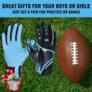 outh Football Gloves, Kids Receiver Gloves with Sticky Grip, Flag Football Glove, Best Gift for Boys Girls GP759