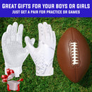 outh Football Gloves, Kids Receiver Gloves with Sticky Grip, Flag Football Glove, Best Gift for Boys Girls GP759