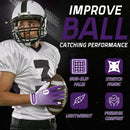 HANDLANDY Youth Football Gloves, Sticky Wide Receiver Gloves for Kids S76567