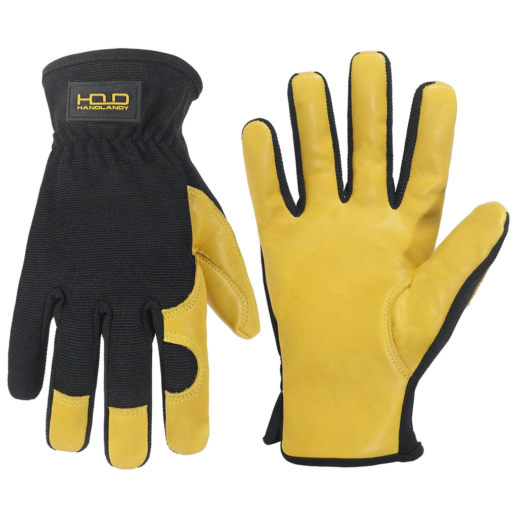 goatskin gloves gardening HANDLANDY Gardening Gloves for Men, Goatskin Gloves Utility Breathable