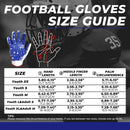 HANDLANDY Youth Football Gloves for Boys Girls, Sticky Wide Receiver Gloves for Kids, Junior Flag Football Gloves S762 S780