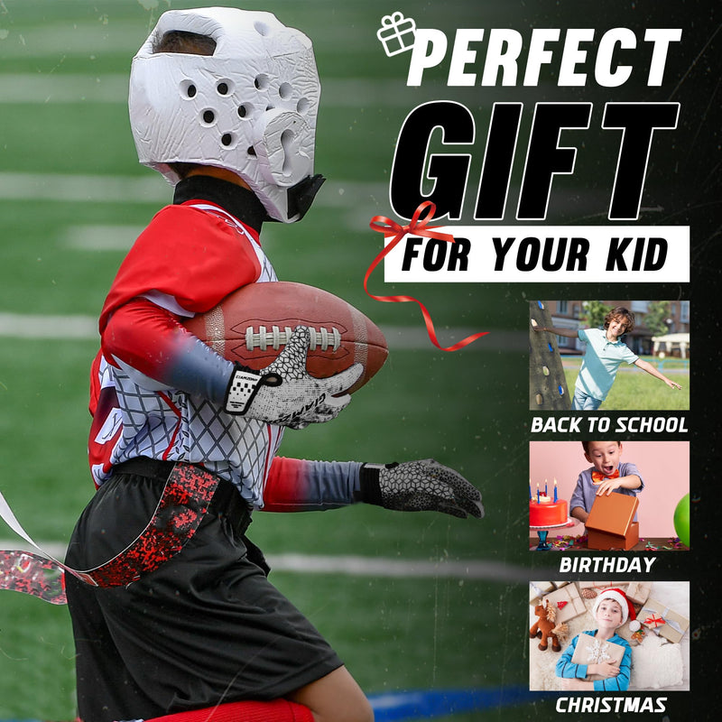 Youth Football Gloves Kids Sticky Receiver Gloves for Boys Girls Junior Flag Football Gloves with Grip Snug Fit S776 S774 S775 S761