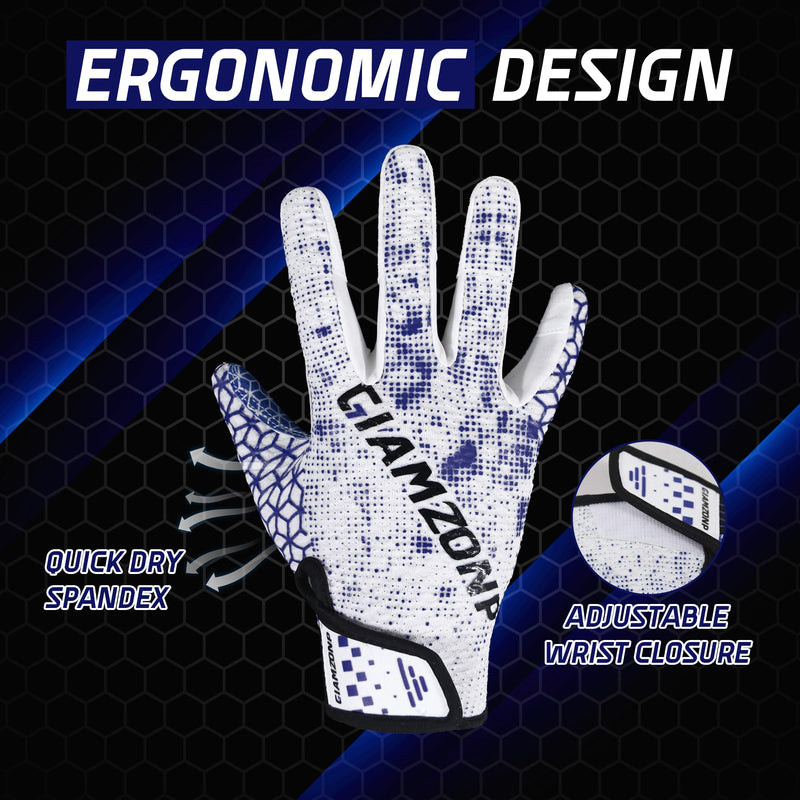 Youth Football Gloves Kids Sticky Receiver Gloves for Boys Girls Junior Flag Football Gloves with Grip Snug Fit S776 S774 S775 S761