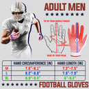 HANDLANDY Youth Football Gloves, High Tack Silicone Grip Kids Flag Receiver Gloves Non Slip Linemens Glove for Kids & Adult S745BG S829