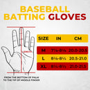 HANDLANDY Baseball Batting Gloves for Men & Women, Breathable Softball Batting Gloves with Long Cuff  S849