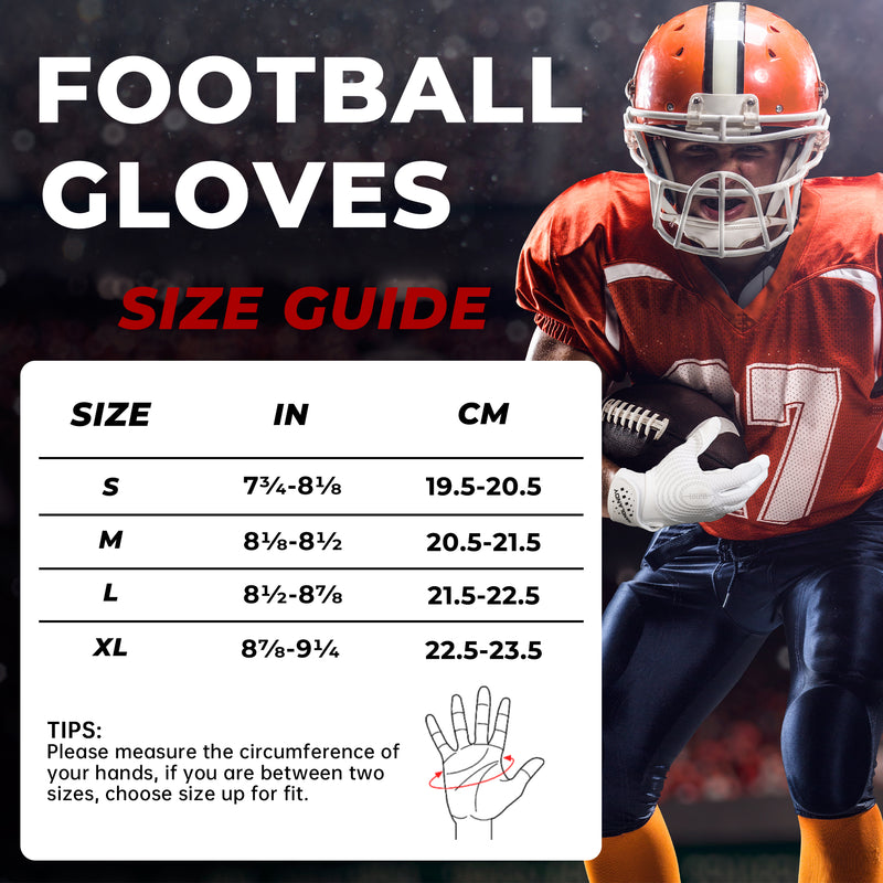 HANDLANDY  Football Gloves, Sticky Receiver Gloves,Super Grip Football Glove Best Gift for Men,Women,Boys,Girls S805