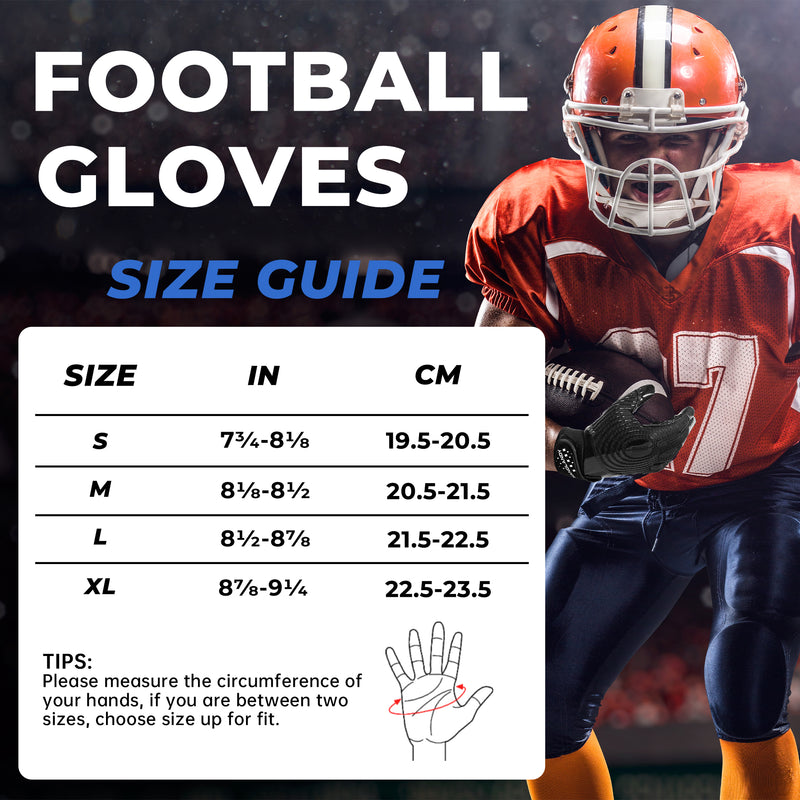 HANDLANDY  Football Gloves, Sticky Receiver Gloves,Super Grip Football Glove Best Gift for Men,Women,Boys,Girls S805