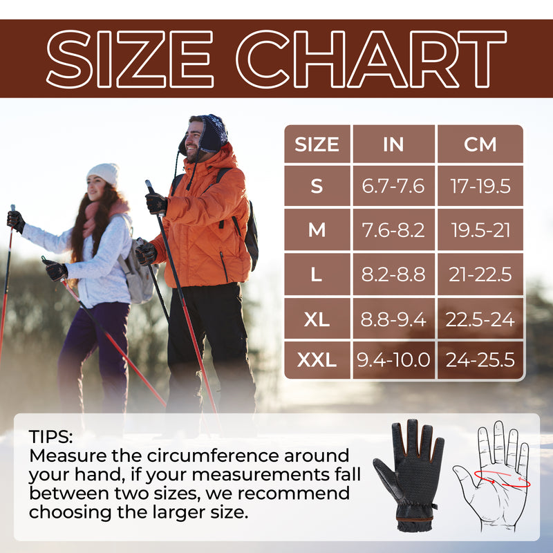 HANDLANDY Winter Work Gloves for Men Women, 3M Thinsulate Insulated, Waterproof Thermal Touchscreen Warm Grip Gloves for Cold Weather, Skiing, Snowboarding, Hiking 8040