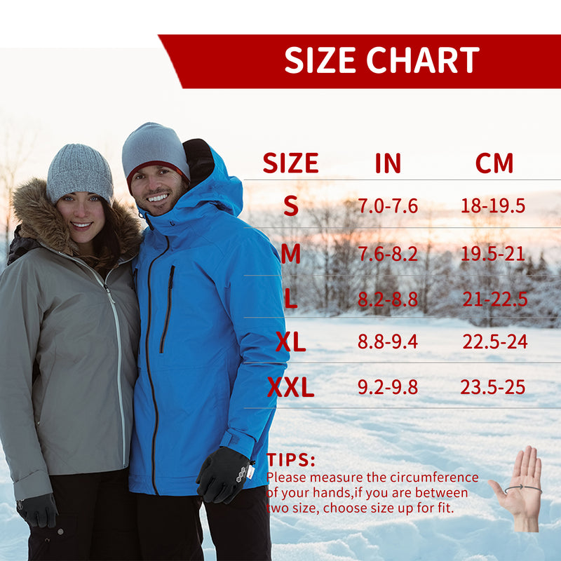 HANDLANDY Winter Gloves for Men & Women, Insulated Waterproof for Cold Weather, Thermal Glove for Cycling, Ski, Riding, Driving, Biking, Running 8042