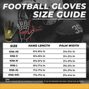 HANDLANDY Youth Football Gloves, High Tack Silicone Grip Kids Flag Receiver Gloves Non Slip Linemens Glove for Kids & Adult S745BG S829