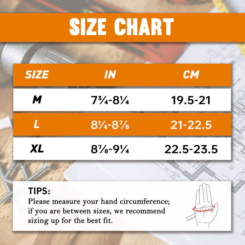 HANDLANDY Leather Work Gloves for Men & Women, Reinforced Durable Garden Gloves, Cowhide Working Glove for Gardening, Landscaping, Yard Work & Driving 1211/12123