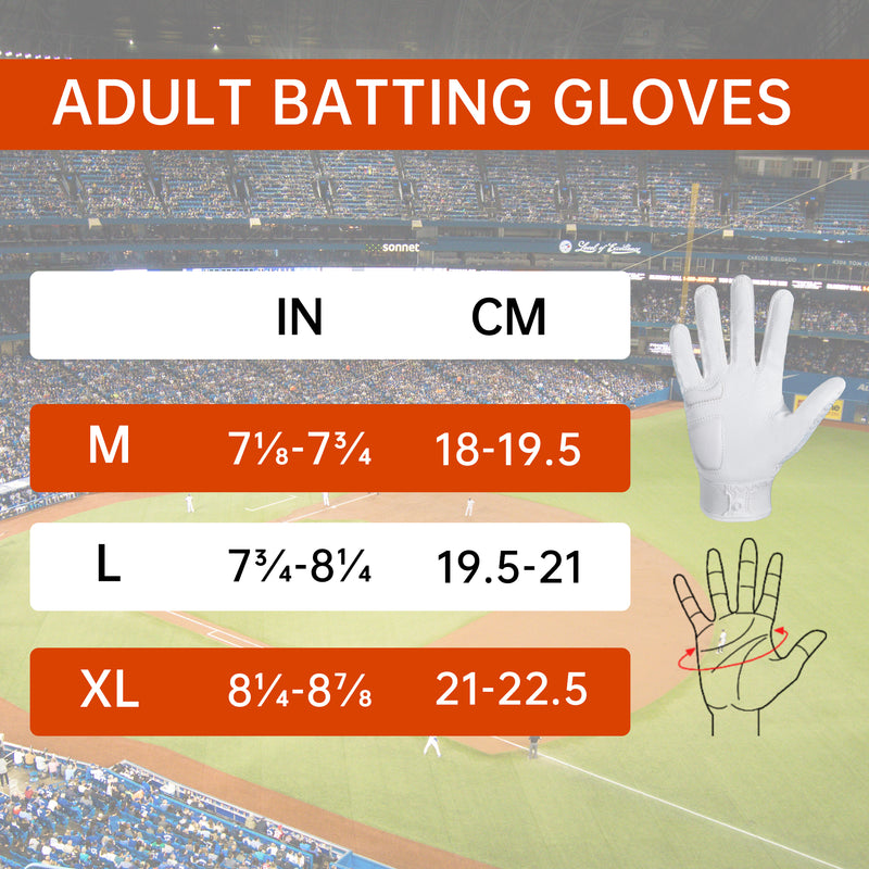 HANDLANDY Baseball Batting Gloves for Adult Youth, Grip Breathable Softball Batting Gloves Fit Men Kids Boys Girls 836