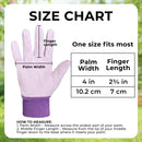 Handlandy Women Garden Gloves Jersey PVC Dots Soft Floral Yard 5092OGP（12/24 pairs）